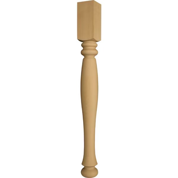 29 x 3 French Dining Table Leg in Western Red Cedar, Osborne Wood Products, Mfr#: 99142WRC